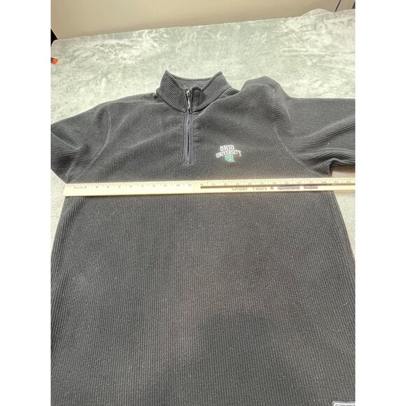 Ohio University Mens Small Black Charles River Apparel 1/4 Zip Pullover Sweater - Picture 4 of 9